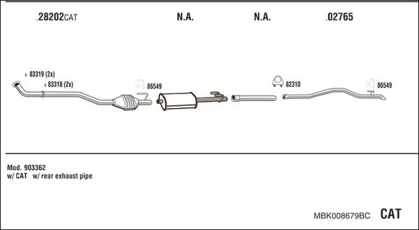 Fonos MBK008679BC - Impianto gas scarico autozon.pro