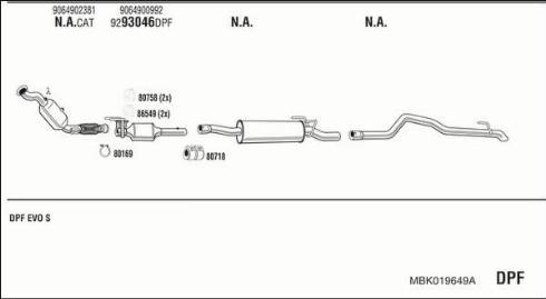 Fonos MBK019649A - Impianto gas scarico autozon.pro