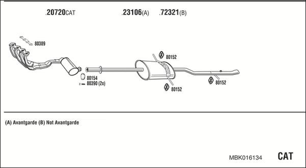 Fonos MBK016134 - Impianto gas scarico autozon.pro