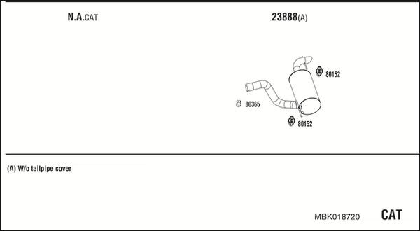 Fonos MBK018720 - Impianto gas scarico autozon.pro