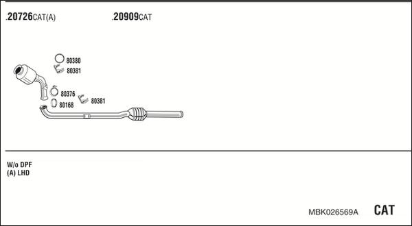 Fonos MBK026569A - Impianto gas scarico autozon.pro