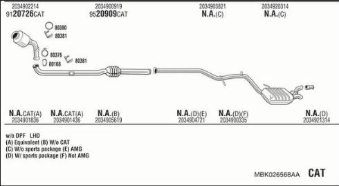 Fonos MBK026568AA - Impianto gas scarico autozon.pro