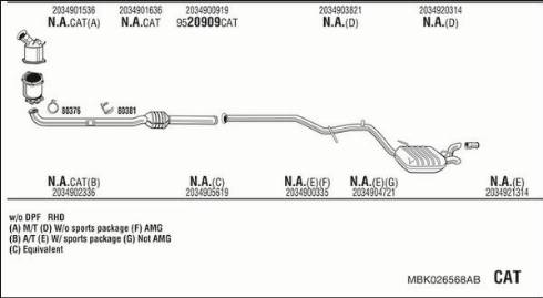 Fonos MBK026568AB - Impianto gas scarico autozon.pro