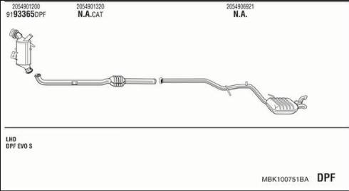 Fonos MBK100751BA - Impianto gas scarico autozon.pro