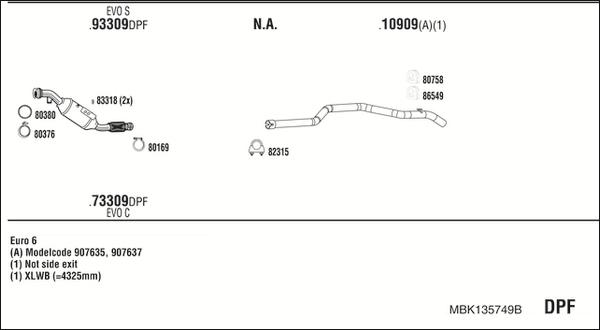 Fonos MBK135749B - Impianto gas scarico autozon.pro