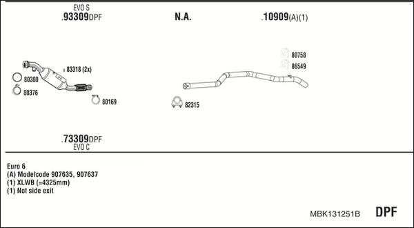 Fonos MBK131251B - Impianto gas scarico autozon.pro