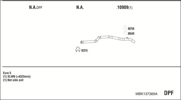 Fonos MBK137369A - Impianto gas scarico autozon.pro