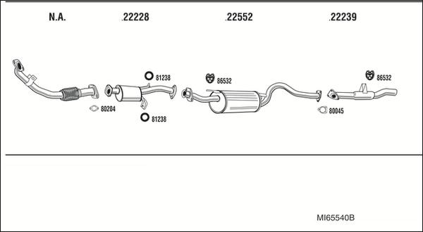 Fonos MI65540B - Impianto gas scarico autozon.pro