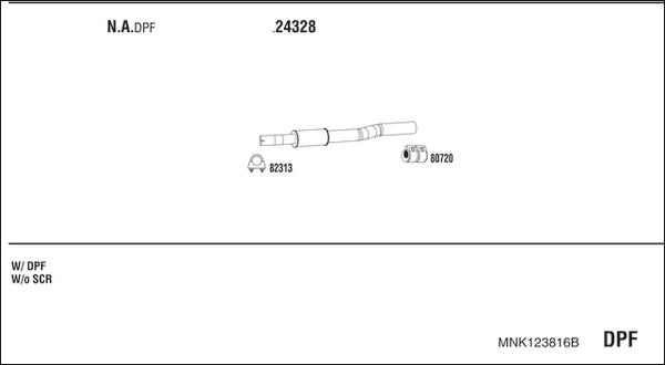 Fonos MNK123816B - Impianto gas scarico autozon.pro