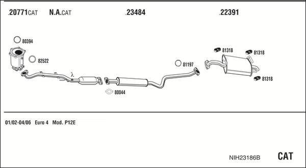 Fonos NIH23186B - Impianto gas scarico autozon.pro