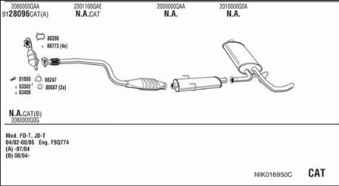 Fonos NIK016950C - Impianto gas scarico autozon.pro