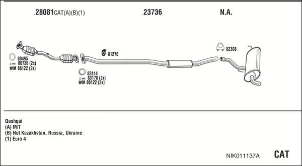 Fonos NIK011137A - Impianto gas scarico autozon.pro