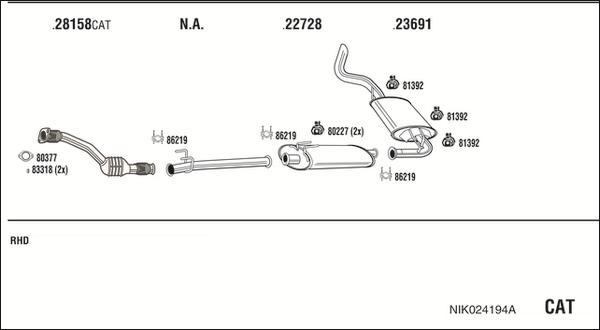 Fonos NIK024194A - Impianto gas scarico autozon.pro