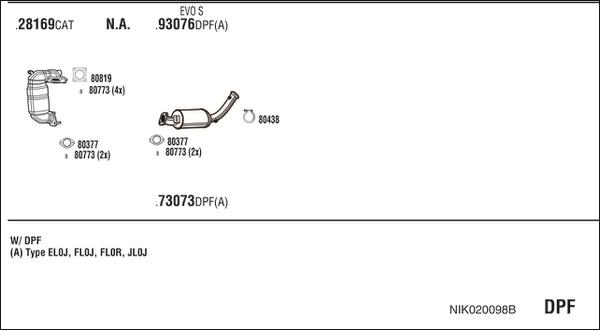 Fonos NIK020098B - Impianto gas scarico autozon.pro