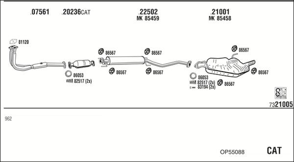 Fonos OP55088 - Impianto gas scarico autozon.pro