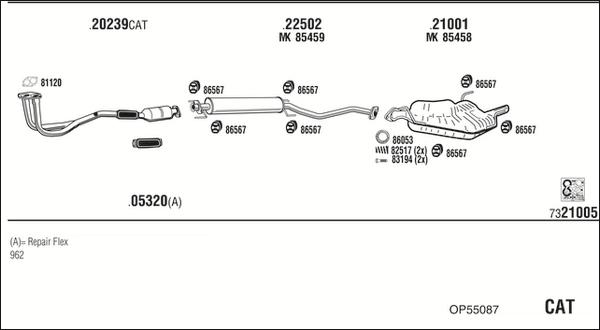 Fonos OP55087 - Impianto gas scarico autozon.pro