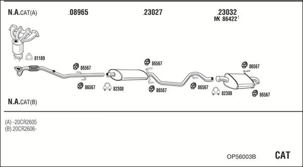 Fonos OP56003B - Impianto gas scarico autozon.pro