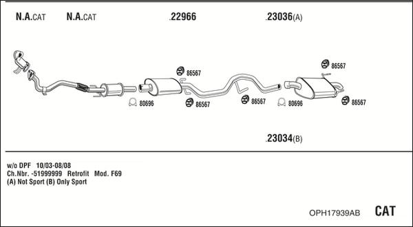 Fonos OPH17939AB - Impianto gas scarico autozon.pro