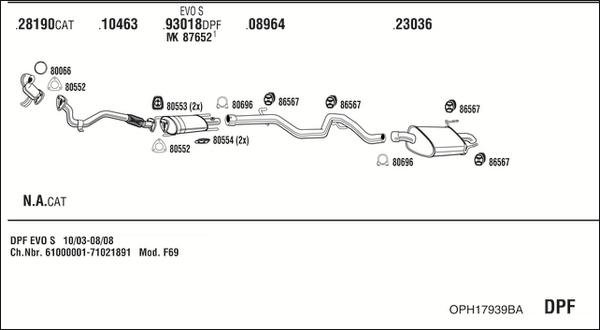 Fonos OPH17939BA - Impianto gas scarico autozon.pro