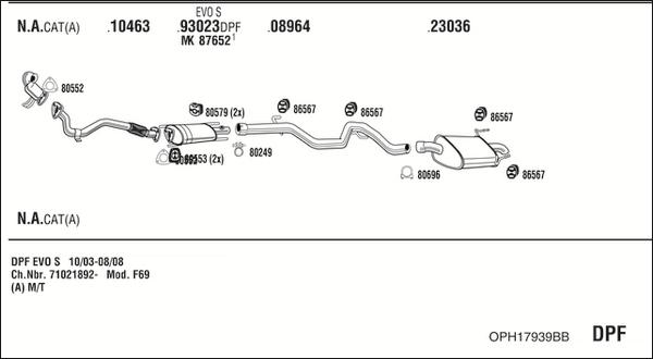 Fonos OPH17939BB - Impianto gas scarico autozon.pro