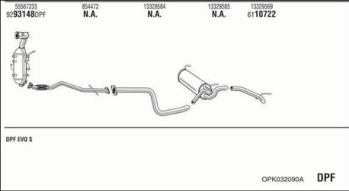 Fonos OPK032090A - Impianto gas scarico autozon.pro