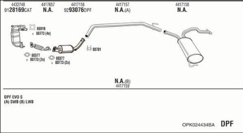 Fonos OPK024434BA - Impianto gas scarico autozon.pro