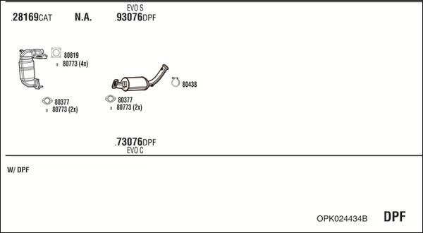 Fonos OPK024434B - Impianto gas scarico autozon.pro