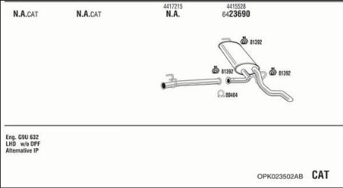 Fonos OPK023502AB - Impianto gas scarico autozon.pro