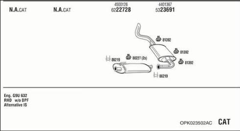 Fonos OPK023502AC - Impianto gas scarico autozon.pro