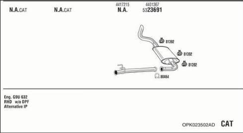 Fonos OPK023502AD - Impianto gas scarico autozon.pro