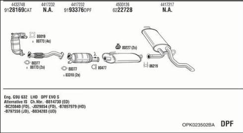 Fonos OPK023502BA - Impianto gas scarico autozon.pro