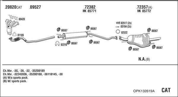 Fonos OPK132619A - Impianto gas scarico autozon.pro