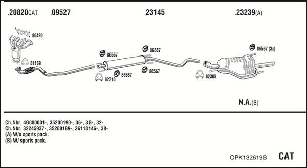 Fonos OPK132619B - Impianto gas scarico autozon.pro