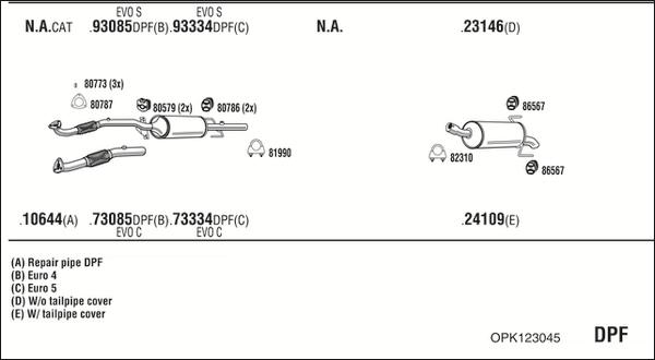 Fonos OPK123045 - Impianto gas scarico autozon.pro