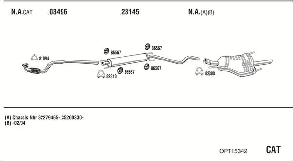 Fonos OPT15342 - Impianto gas scarico autozon.pro