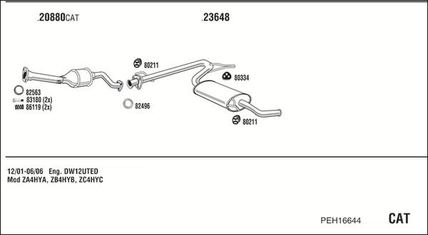 Fonos PEH16644 - Impianto gas scarico autozon.pro