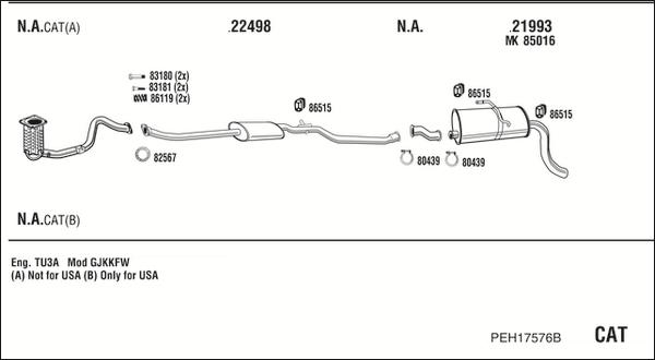 Fonos PEH17576B - Impianto gas scarico autozon.pro