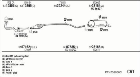 Fonos PEK059950C - Impianto gas scarico autozon.pro