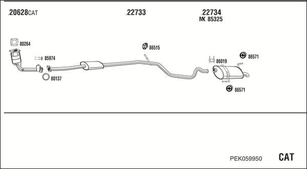 Fonos PEK059950 - Impianto gas scarico autozon.pro