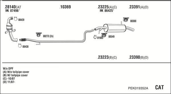 Fonos PEK019352A - Impianto gas scarico autozon.pro