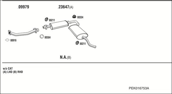 Fonos PEK016753A - Impianto gas scarico autozon.pro