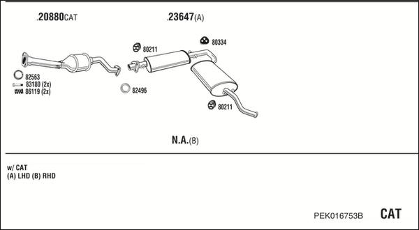 Fonos PEK016753B - Impianto gas scarico autozon.pro