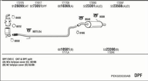 Fonos PEK020030AB - Impianto gas scarico autozon.pro