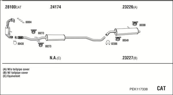 Fonos PEK117338 - Impianto gas scarico autozon.pro