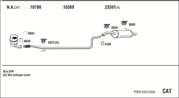 Fonos PEK122134A - Impianto gas scarico autozon.pro