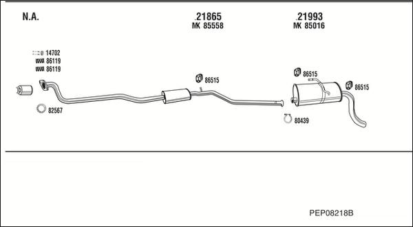 Fonos PEP08218B - Impianto gas scarico autozon.pro