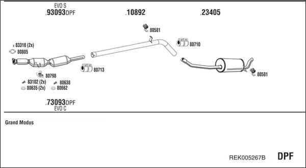 Fonos REK005267B - Impianto gas scarico autozon.pro