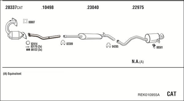 Fonos REK010955A - Impianto gas scarico autozon.pro