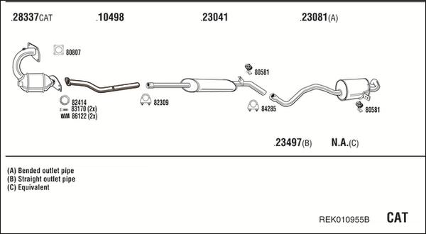 Fonos REK010955B - Impianto gas scarico autozon.pro