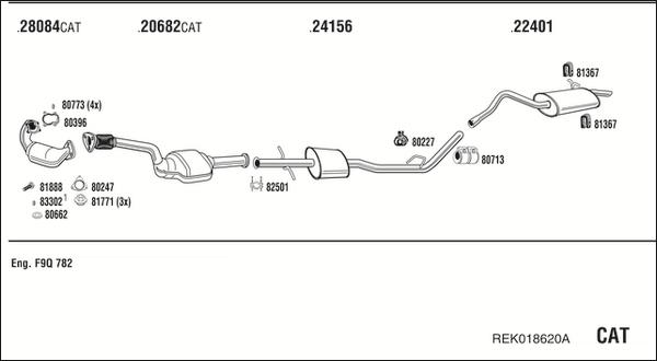 Fonos REK018620A - Impianto gas scarico autozon.pro